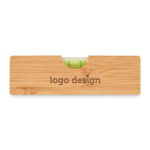 Bamboo spirit level with bottle opener - Image 1